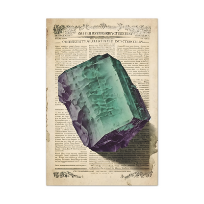 Light Fluorite Canvas Print - Crystal Art for Home or Office - Apothecary Decor