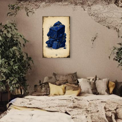 Light Lapis Lazuli Canvas Print - Crystal Art for Home or Office - Apothecary Decor