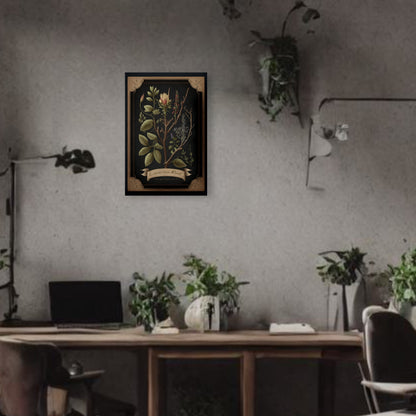 Dark Licorice Root Canvas Print - Herbal Art for Home or Office - Apothecary Decor