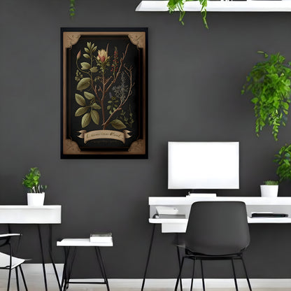 Dark Licorice Root Canvas Print - Herbal Art for Home or Office - Apothecary Decor