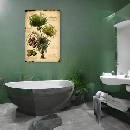 Light Saw Palmetto Canvas Print - Herbal Art for Home or Office - Apothecary Decor