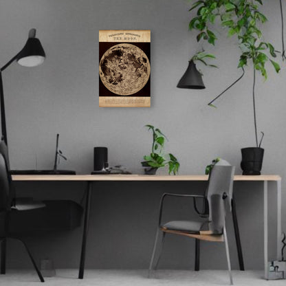 Telescopic Moon Canvas Print - Apothecary Art for Home or Office - Apothecary Decor