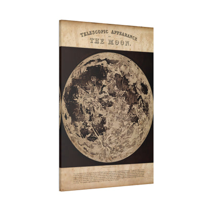 Telescopic Moon Canvas Print - Apothecary Art for Home or Office - Apothecary Decor