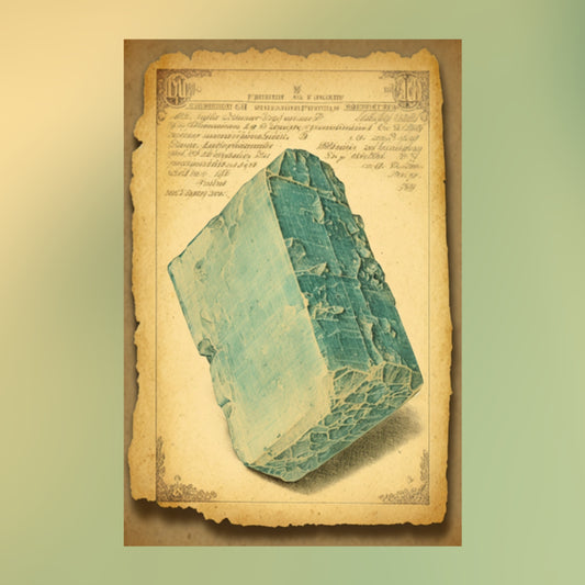 Light Aquamarine Canvas Print - Crystal Art for Home or Office - Apothecary Decor