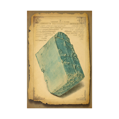 Light Aquamarine Canvas Print - Crystal Art for Home or Office - Apothecary Decor