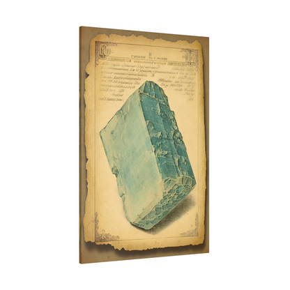 Light Aquamarine Canvas Print - Crystal Art for Home or Office - Apothecary Decor